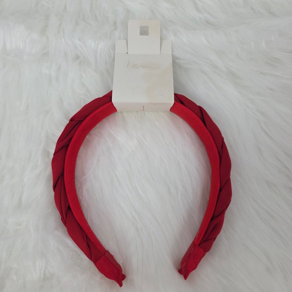Elegant Red Braided Headband